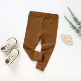 Organic 100% Cotton Leggings - Brown
