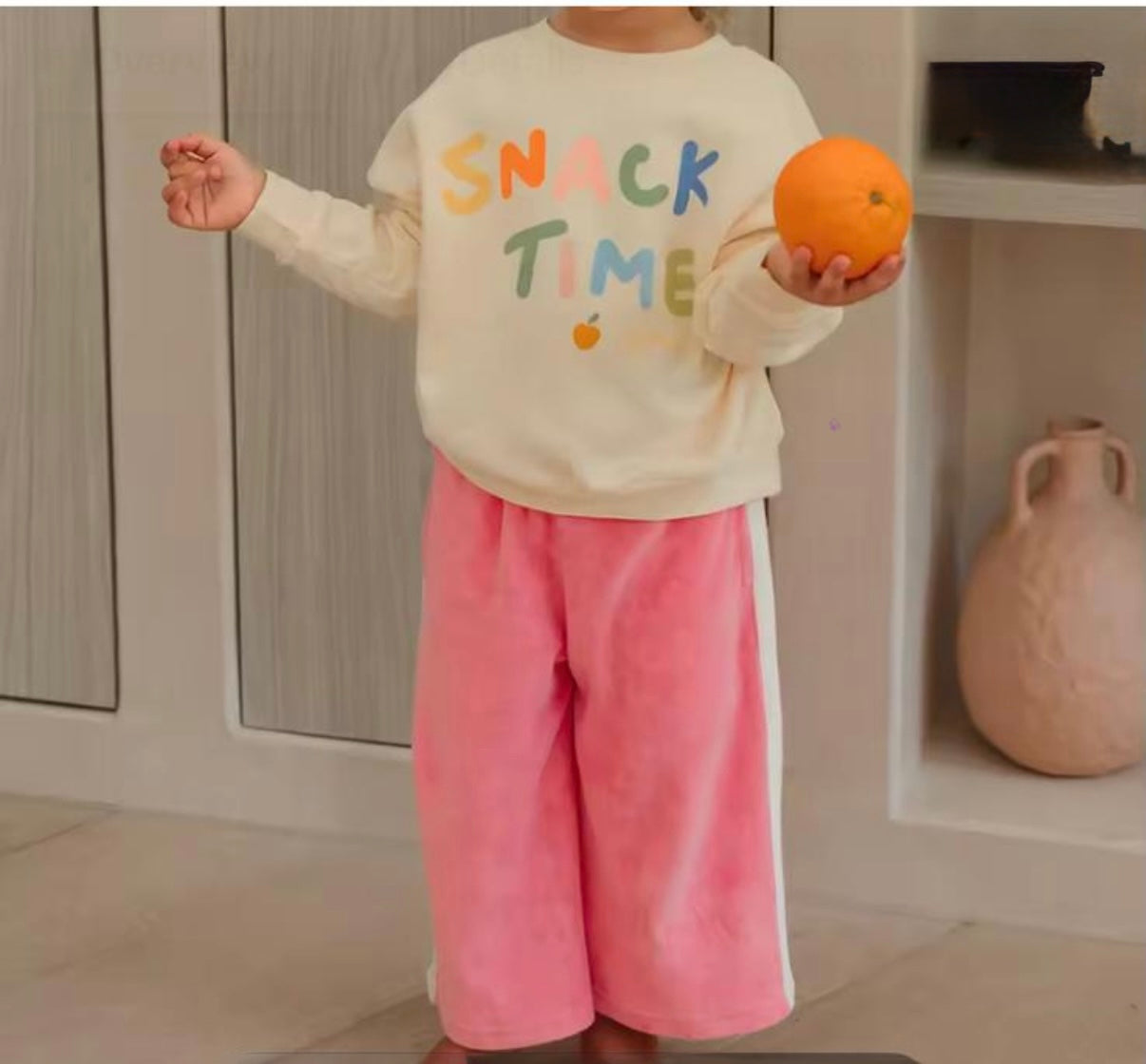 Pink Terry Towelling Cotton Pants