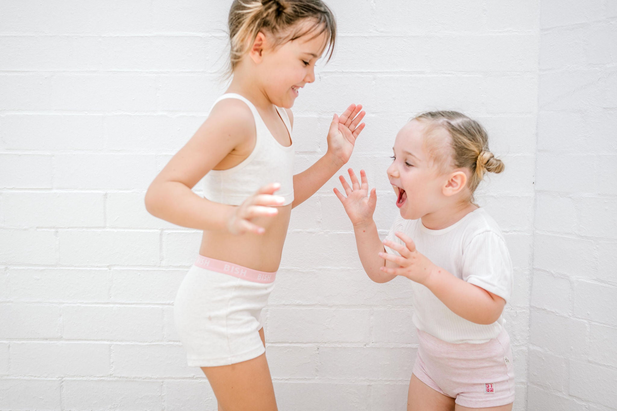 BISH Girls Crop Top | Cream | 2 Pack