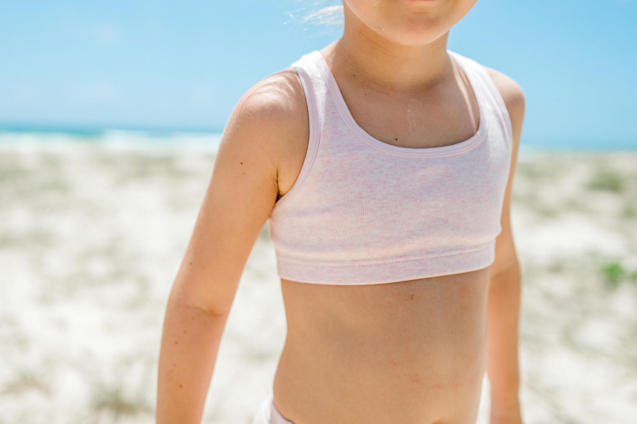Girls Classic Crop | Blush Pink 2 pack