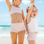 Girls Classic Crop | Blush Pink 2 pack