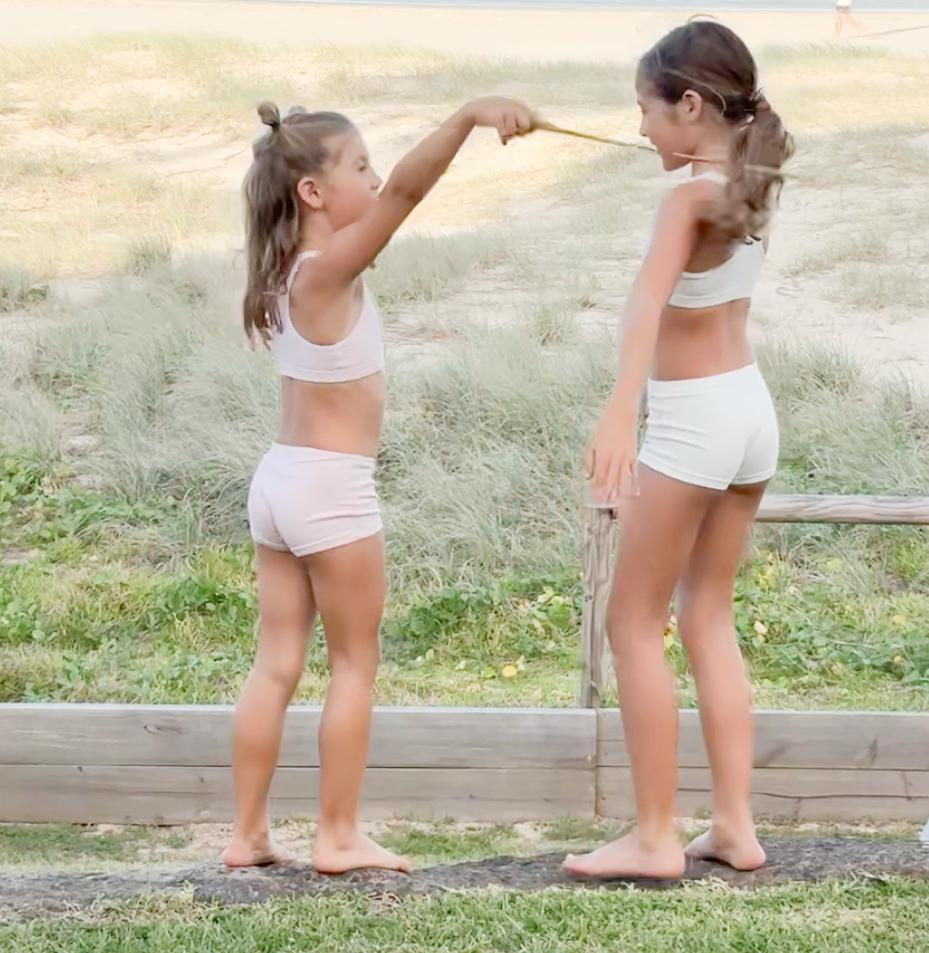 BISH Girls Crop Top | Cream | 2 Pack