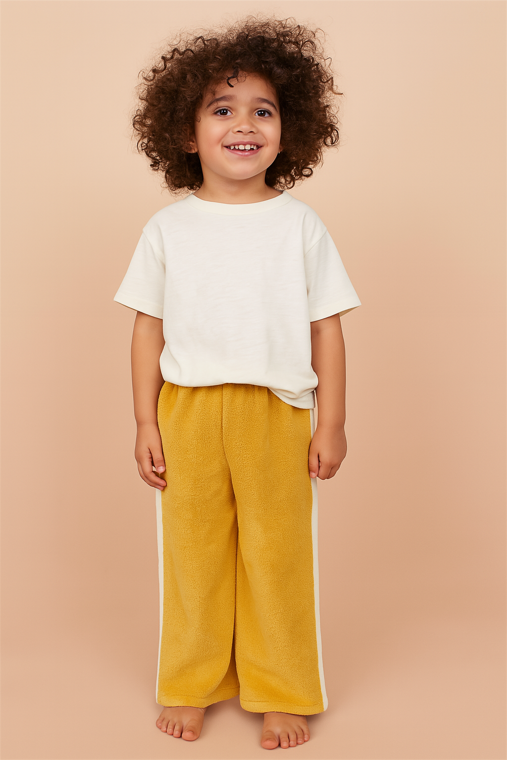 Yellow Terry Towelling Cotton Pants